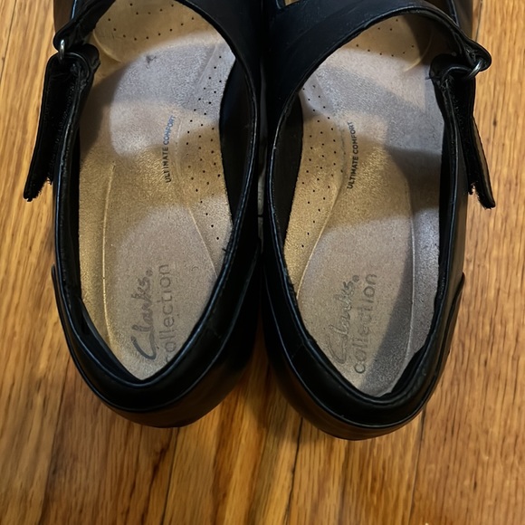 Clarks Mary Jane Size 11W Black Leather 11 Wide - Picture 5 of 16